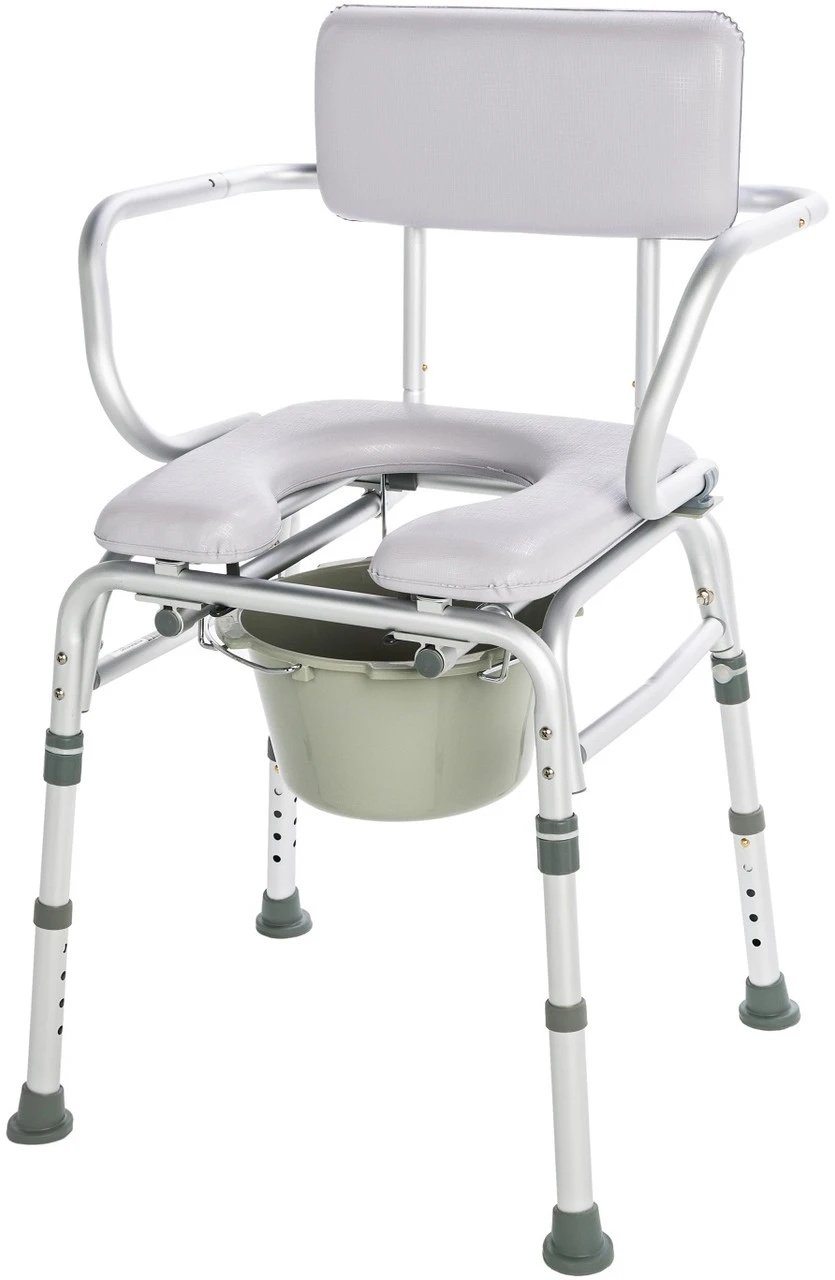 Padded Bedside Commode Chair